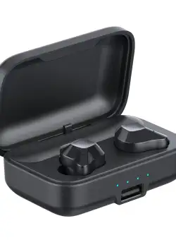 Casti Smart Techstar® TWS S15 , Wireless, Bluetooth V5.0, HD Audio, Touch, IPX6, iOS, Android, 1500mAh, Negru