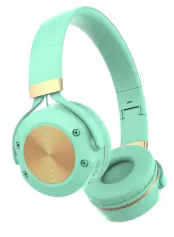 Casti wireless MRG M624, On Ear, Cu bluetooth, Turcoaz C623