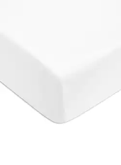 Cearceaf de pat cu elastic Tommy Hilfiger Unis Percale 160x200cm Alb