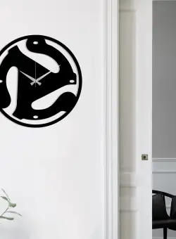 Ceas de perete Metal Wall Clock 5, Negru, 48x1x48 cm