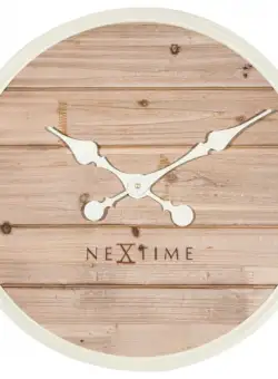 Ceas de perete NeXtime Plank 50cm white