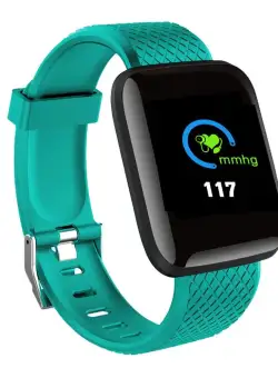 Ceas Smartwatch Techstar® D13 Verde, Ecran LCD 1.3inch, Bluetooth 4.0, Compatibil Android & iOS, Unisex, Rezistent la Apa