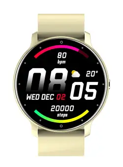 Ceas Smartwatch Techstar® ZL02, Ecran 1.28 Inch TFT, Bluetooth 4.0, Notificari Apeluri/Mesaje, Monitorizare Fitness, Ritm Cardiac Si Tensiune Arteriala, Compatibil IOS/Android, Beige