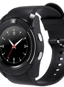 Ceas Smartwatch V8 Negru HandsFree Bluetooth 3.0 Micro SIM Android Camera 1.3MP