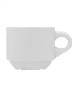 Ceasca espresso portelan Yalco Blanco Stackable 96 ml