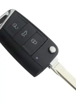 Cheie Auto Completa Techstar® Volkswagen MQB, Golf MK7, T-Roc, Octavia, 3 Butoane, 434Mhz, HU167, Negru