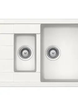 Chiuveta bucatarie Schock Manhattan D-150S Cristalite Alpina, granit, reversibila, montare pe blat 78 x 50 cm