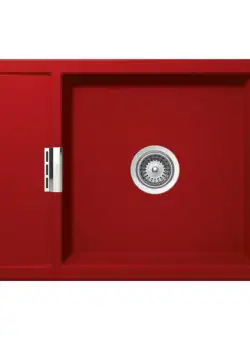 Chiuveta bucatarie Schock Mono D-100XS Cristadur Rouge, granit, reversibila, montare pe blat 78 x 51 cm