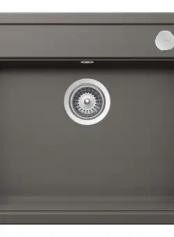 Chiuveta bucatarie Schock Mono N-100 Cristadur Silverstone cu sifon automat, granit, montare pe blat 57 x 51 cm