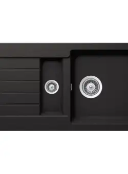 Chiuveta bucatarie Schock Typos D-150S Cristalite Nero, granit, reversibila, montare pe blat 86 x 43.5 cm