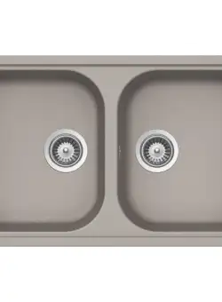 Chiuveta bucatarie Schock Viola N-200S Cristalite Concrete, granit, reversibila, montare pe blat 79 x 50 cm