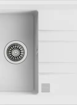 Chiuveta bucatarie Teka Stone 50B TG 1B 1D WH 860x510mm tegranit White