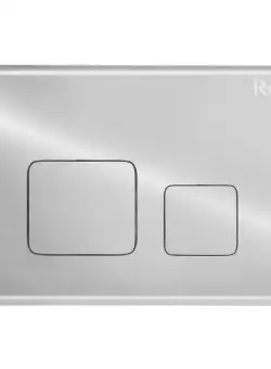 Clapeta/Buton F argintiu pentru cadru wc