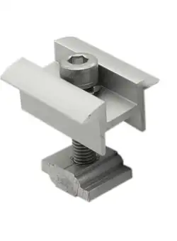 Clema dubla pentru montaj panou fotovoltaic (in Z)