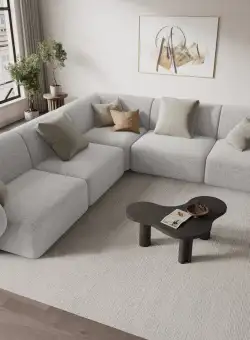 Coltar 6 locuri Shane chenille L252 cm