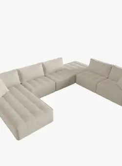 Coltar 8 locuri panoramic Mike stofa L356 cm