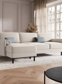 Coltar extensibil 5 locuri Scott catifea L212 cm