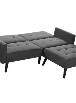 Coltar extensibil Corner gri inchis - H 83-42 cm