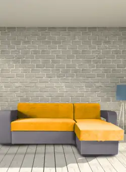 Coltar extensibil, cu lada de depozitare si tabureti, Zoran, Mustar