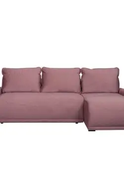 Coltar Extensibil Interschimbabil Lea, 5 Locuri, Lada Depozitare, Roz, 256 Cm