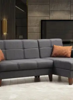 Coltar extensibil Polya cu Lada de Depozitare, 216 x 86 x 130 cm