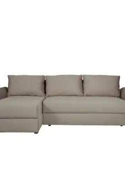 Coltar Extensibil Stanga Trendy, 5 Locuri, Lada Depozitare, Crem, 275 Cm