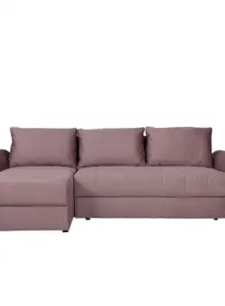 Coltar Extensibil Stanga Trendy, 5 Locuri, Lada Depozitare, Roz, 275 Cm