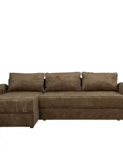 Coltar Extensibil Stanga Venezia, 5 Locuri, Lada Depozitare, Maro, 275 Cm