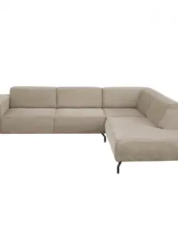 Coltar fix RICARDO D, cu arcuri, colt dreapta, bej, 275x210x78 cm