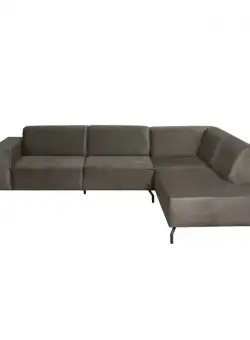 Coltar fix RICARDO M, cu arcuri, colt dreapta, maro, 275x210x78 cm