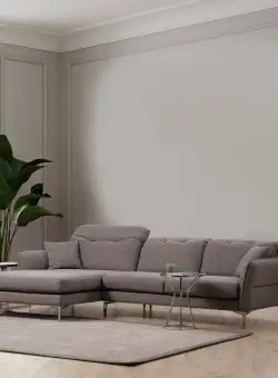 Coltar Lux Costor Stanga, Gri, 290 x 96 x 180 cm