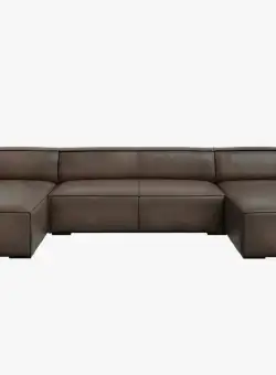 Coltar panoramic 6 locuri Agawa piele naturala L375 cm