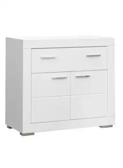 Comoda 2 Usi Si 1 Sertar Snow, Alb Mat, 96 Cm