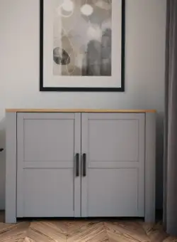 Comoda Behalf Stejar Riviera Si Stejar Gri, 116.4 Cm