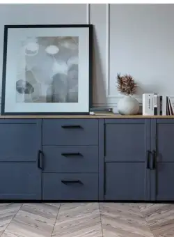 Comoda Boho, Stejar Riviera Si Stejar Bleumarin, 220.8 Cm