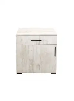 Comoda ECONO, 1 usa si 1 sertar, pin antichizat, 60x40x64,5 cm