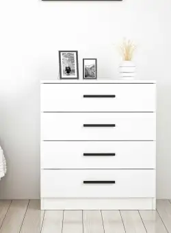 Comoda Eterno, Alb, 70x42x79 cm