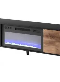 Comoda Random RTV-K cu semineu stejar wotan/negru