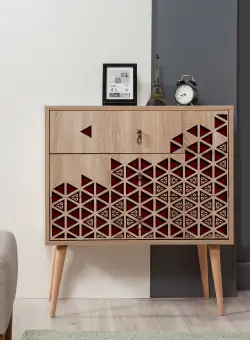 Comoda Trio Dresser 3, Sonoma, 90x40x80 cm