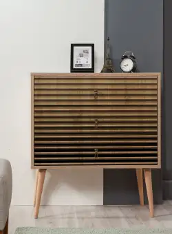 Comoda Trio Dresser 5, Sonoma, 90x40x80 cm