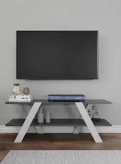 Comoda TV April alb / antracit