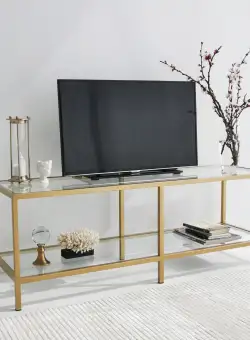 Comoda TV Basic Gold TV501, Aur, 40x45x130 cm