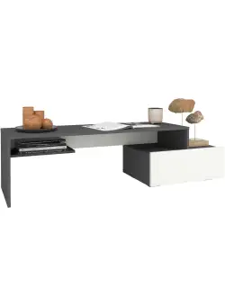 Comoda TV Deli, Antracit/Alb, 120 x 40 x 40 cm