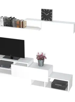 Comoda TV Fenice, Alb, 150 x 27 x 45 cm