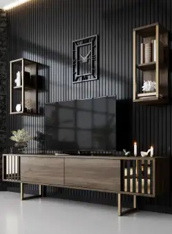 Comoda TV Gold Line nuc/negru