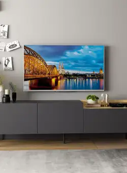 COMODA TV Mia - Anthracite, Gri, 160x48x37 cm