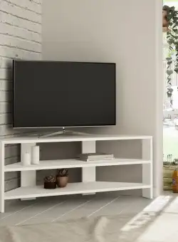 Comoda TV Thales pe colt alb