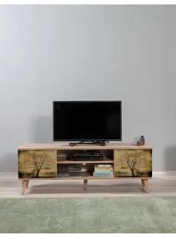 COMODA TV Truva - TV Stand 6, Stejar Sonoma, 50x40x140 cm