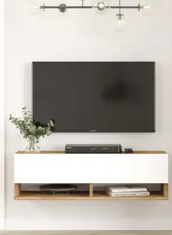 Comoda TV Wiali, Stejar, 100x30x32 cm