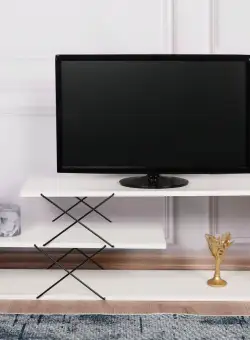 Comoda TV Zigzag alb